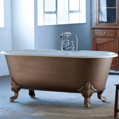 Arroll The CHEVERNY Cast Iron Freestanding Roll Top Bath 1850mm in brown