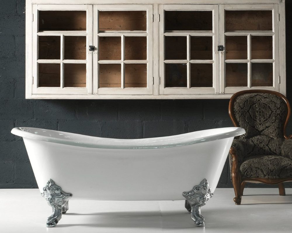 Arroll The MILAN Cast Iron Freestanding Roll Top Bath 1800mm in white