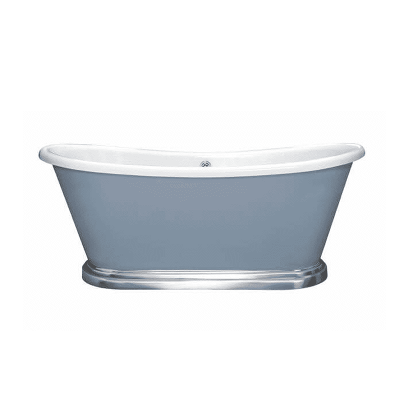 BC Designs Acrylic Boat Bath with Aluminium Plinth 1580, 1700, 1800