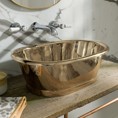 BC Designs Contemporary Countertop Copper Basin in brass