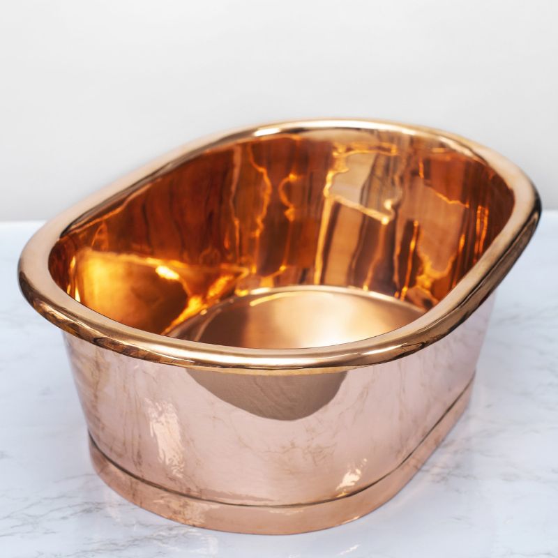 BC Designs Contemporary Countertop Copper Basin side view