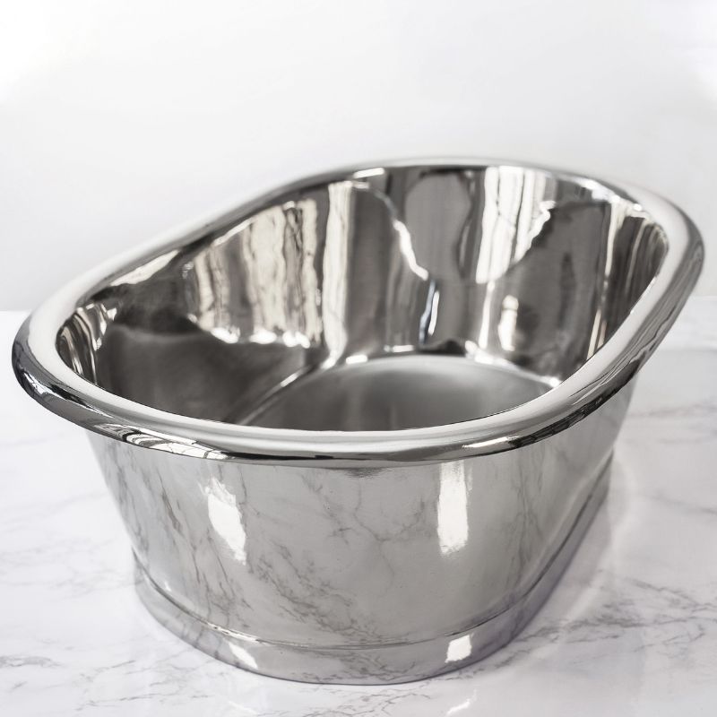 BC Designs Contemporary Countertop Copper Basin in all nickel finish