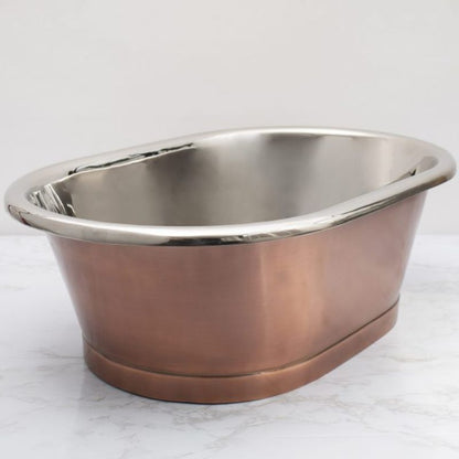 BC Designs Contemporary Countertop Antique Copper Basin with nickel interior 