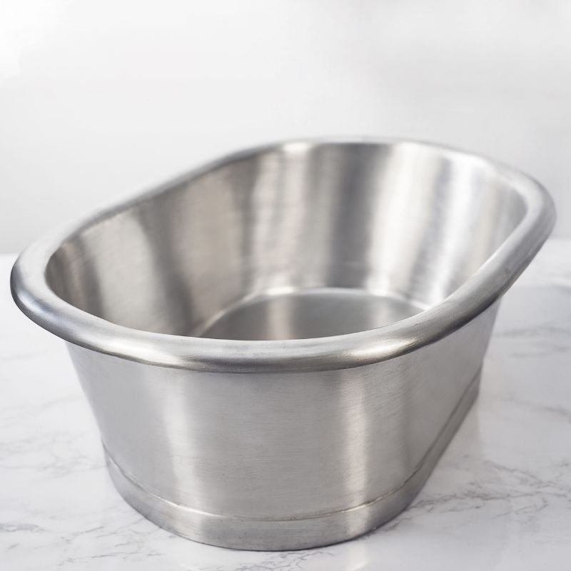 BC Designs Contemporary Countertop Copper Basin in all tin finish