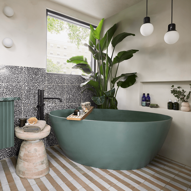 BC Designs Esseta Bath 1510 in green colour