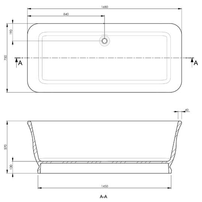 BC Designs Magnus Bath 1680 