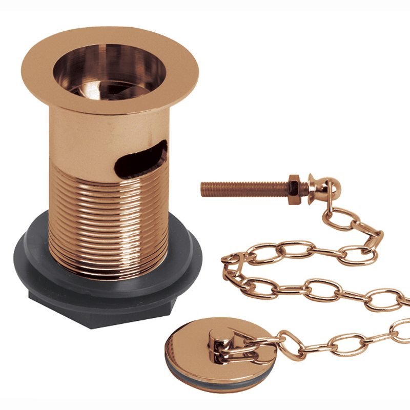 BC Designs Plug &amp; Chain Basin Waste COPPER