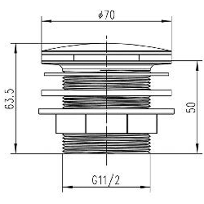 BC Designs Push down 60mm CP, unslotted