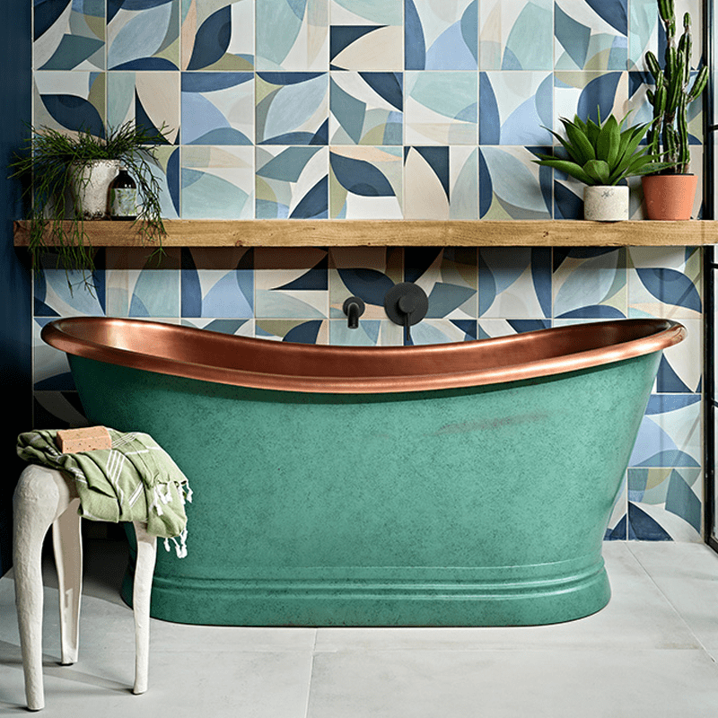 BC Designs Verdigris Green Copper Boat Bath 1500, 1700