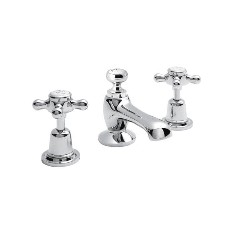 BC Designs Victrion Crosshead 3 Hole Basin Mixer