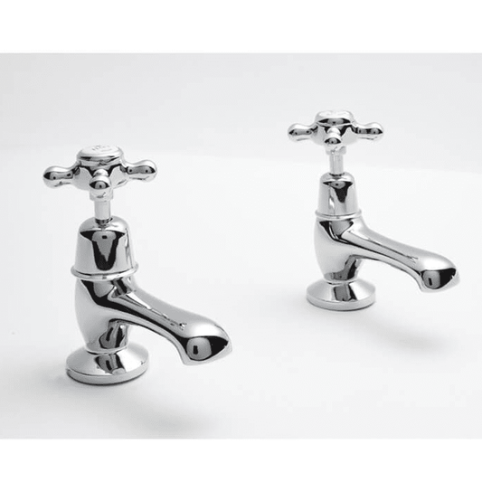 BC Designs Victrion Crosshead Bath Pillar Taps in chrome