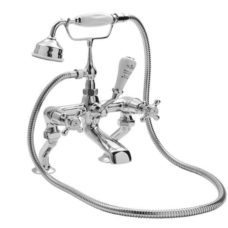 BC Designs Victrion Crosshead Deck Mounted Bath Shower Mixer