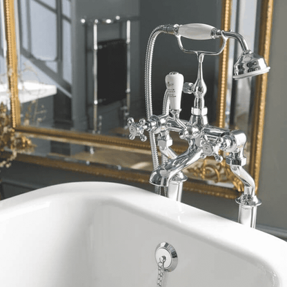 BC Designs Victrion Crosshead Deck Mounted Bath Shower Mixer