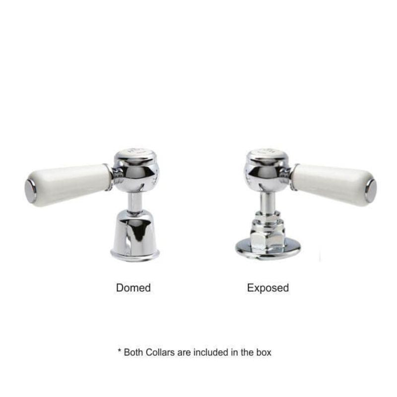 BC Designs Victrion Deck Mounted Lever Bath Shower Mixer collars options