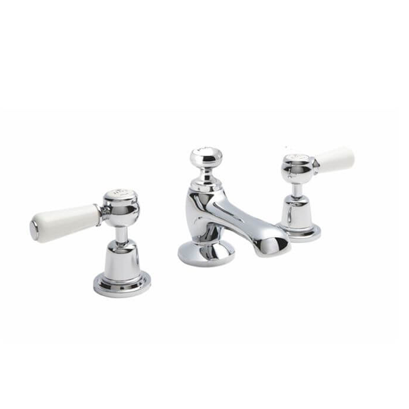 BC Designs Victrion Lever 3 Hole Basin Mixer in chrome