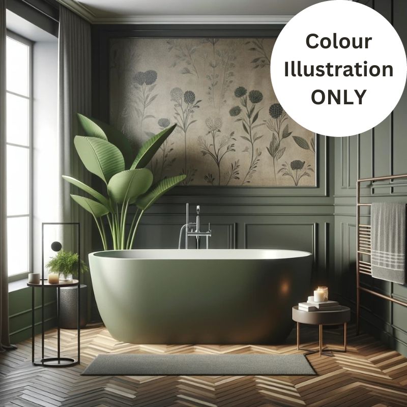 Charlotte Edwards BELGRAVIA Freestanding Bath Acrylic Custom Painted in green