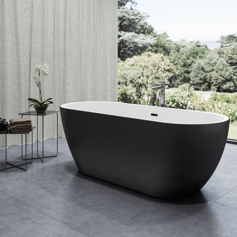 Charlotte Edwards Belgravia Freestanding Bath Double Ended Matt Black 