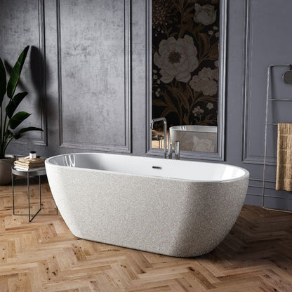 Charlotte Edwards Belgravia Freestanding Double Ended Bath Sparkling Silver