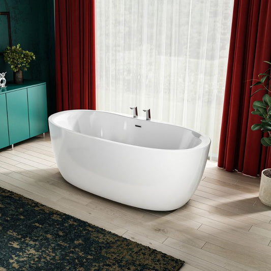 Charlotte Edwards CALLISTO Freestanding Bath Acrylic Gloss White 1400 1700