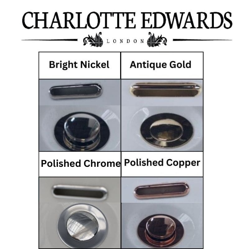 Charlotte Edwards Freestanding Bath  Waste finishes