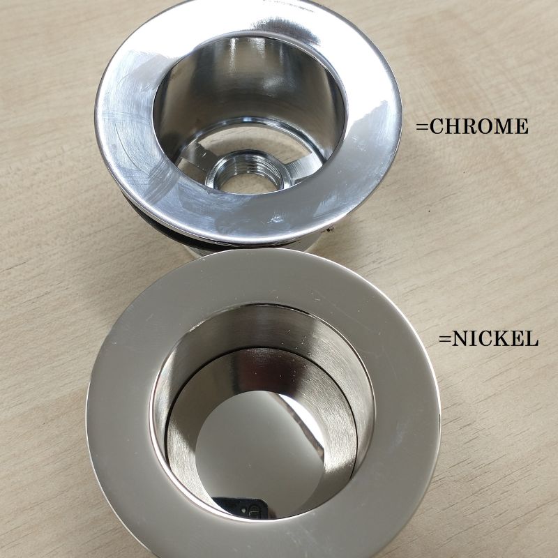 Charlotte Edwards Bath Chrome and Nickel Waste and Overflow finishes