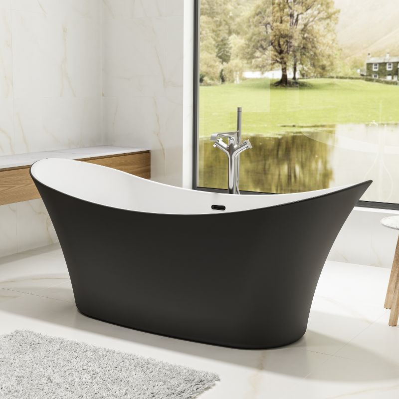 Charlotte Edwards Harrow Freestanding Bath Acrylic Matt Black