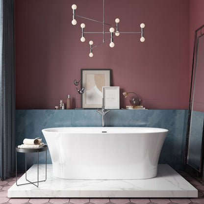 Charlotte Edwards LUNA Freestanding Bath Acrylic Gloss White Custom Colour 1700 - Bathroom Passion