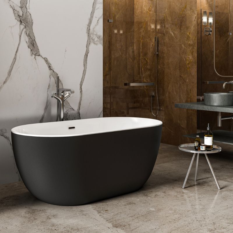 Charlotte Edwards Mayfair Freestanding Bath Acrylic Matt Black