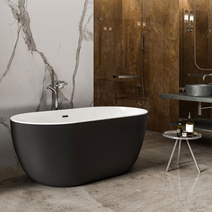 Charlotte Edwards Mayfair Freestanding Bath Acrylic Matt Black