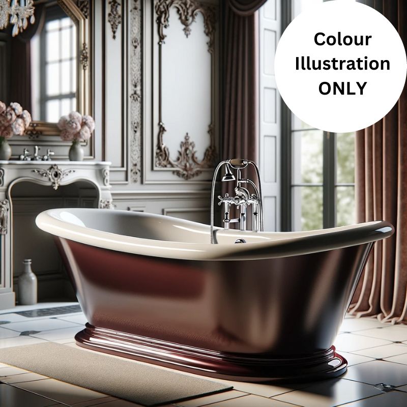 Charlotte Edwards ROSEMARY Freestanding Bath Acrylic Custom Painted in burgundy 1710