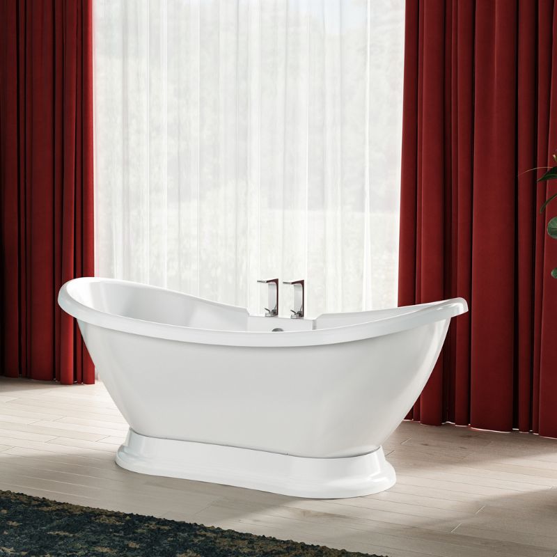 Charlotte Edwards TRAFALGAR Freestanding Bath Acrylic Gloss White 1700