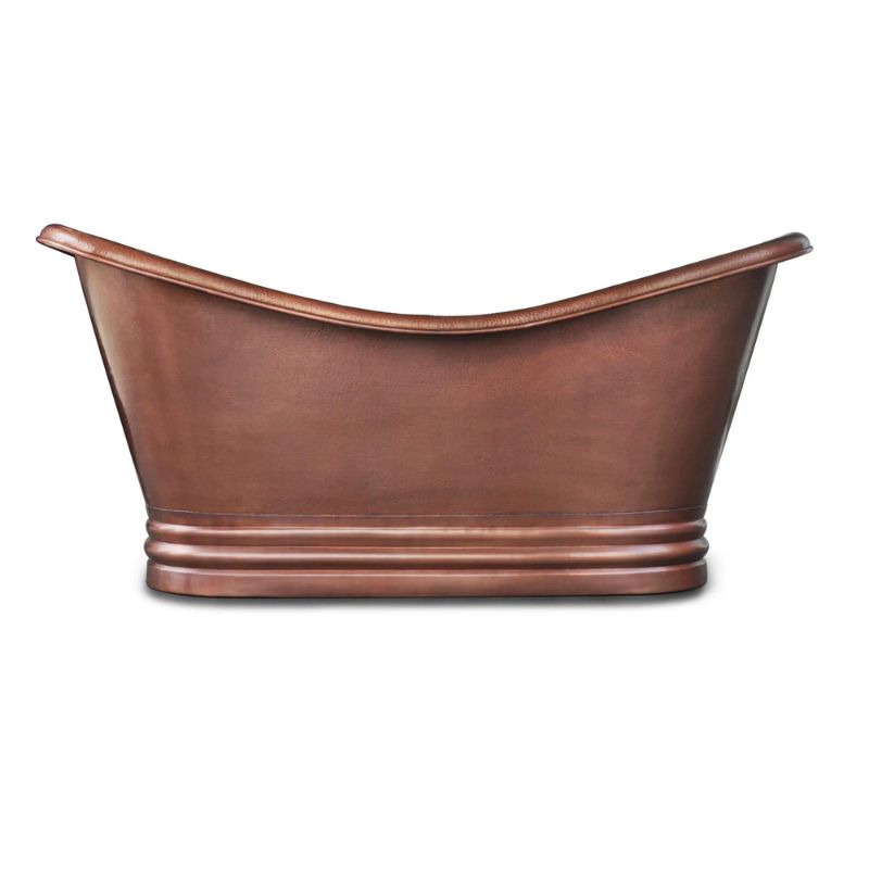 Coppersmith Creations Hammered Antique Finish Copper Freestanding Tub 1680mm1830mm front view