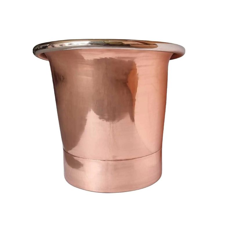 Coppersmith Creations Straight Base Copper Bath Nickel Inside 1500/1700mm side view