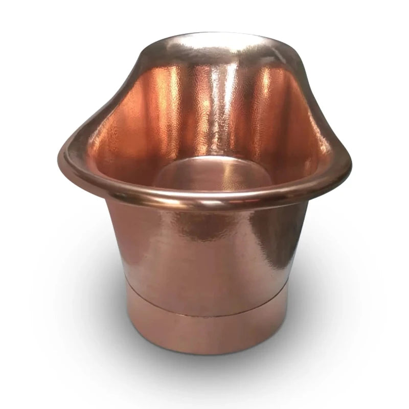 Coppersmith Creations Straight Base Copper Bathtub Hammered Full Copper 1700mm side view 