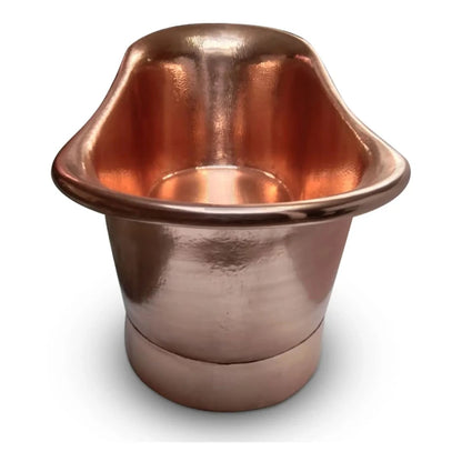 Coppersmith Creations Straight Base Copper Bathtub Hammered Full Copper 1700mm side view