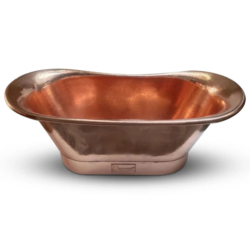 Coppersmith Creations Straight Base Copper Bathtub Hammered Full Copper 1700mm fron top view