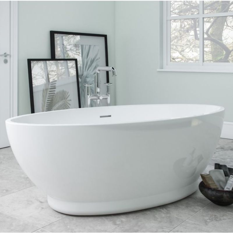 Royce Morgan ABBEY Freestanding Bath Oval Acrylic White 1675