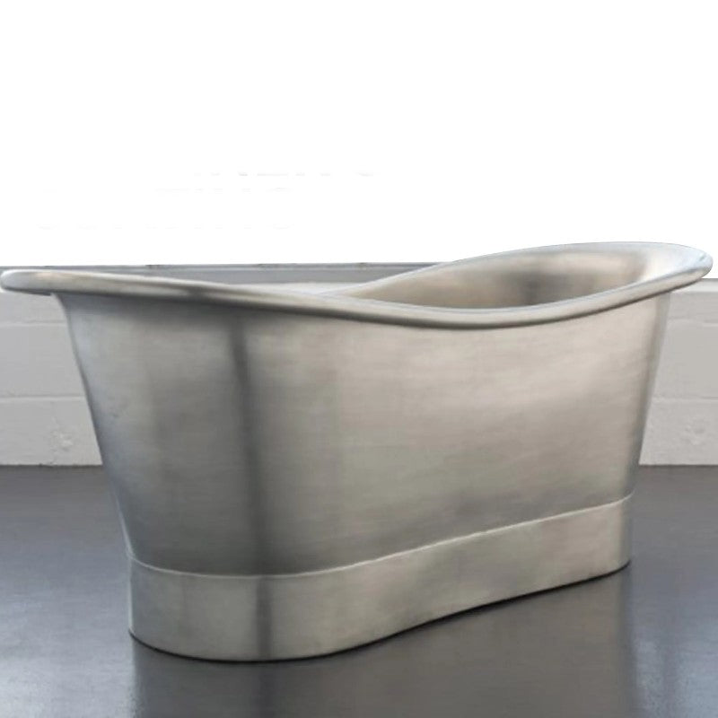 Coppersmith Creations Straight Base Copper Bath Tin Inner & Outer Coating 1700mm front view