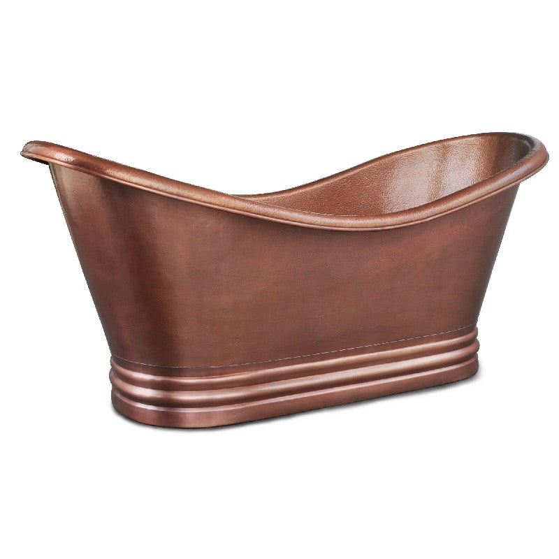 Coppersmith Creations Hammered Antique Finish Copper Freestanding Tub 1680mm/1830mm side view