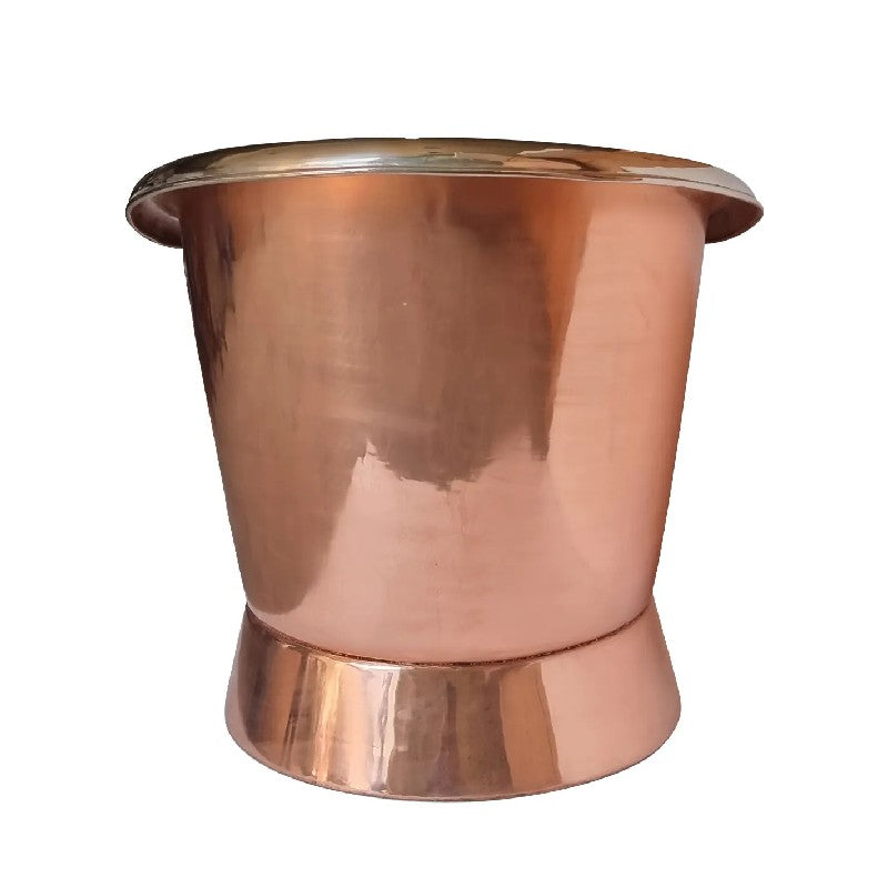 Coppersmith Creations Slanting Base Copper Bathtub Nickel Inside & Polish Copper Outside 1680mm side view