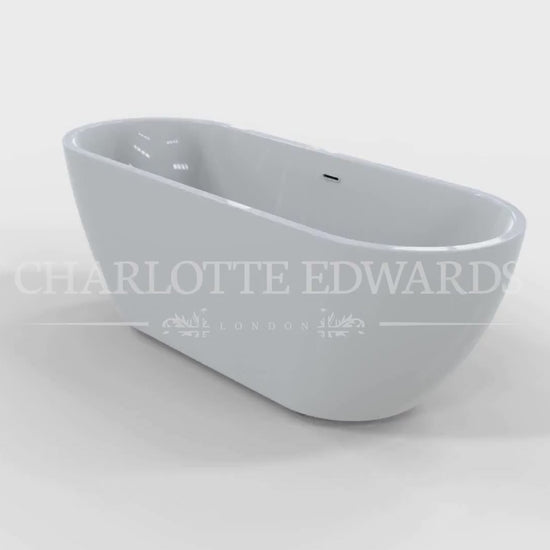 Charlotte Edwards Belgravia Freestanding Bath Acrylic Gloss White, Black, Custom Painted Video