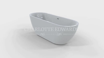 Charlotte Edwards Belgravia Freestanding Bath Acrylic Gloss White, Black, Custom Painted Video