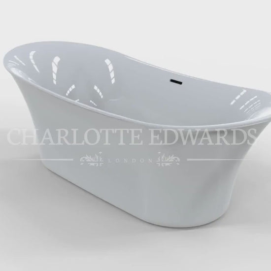 Charlotte Edwards ADMIRALTY Freestanding Bath Gloss White 1670 1800 video