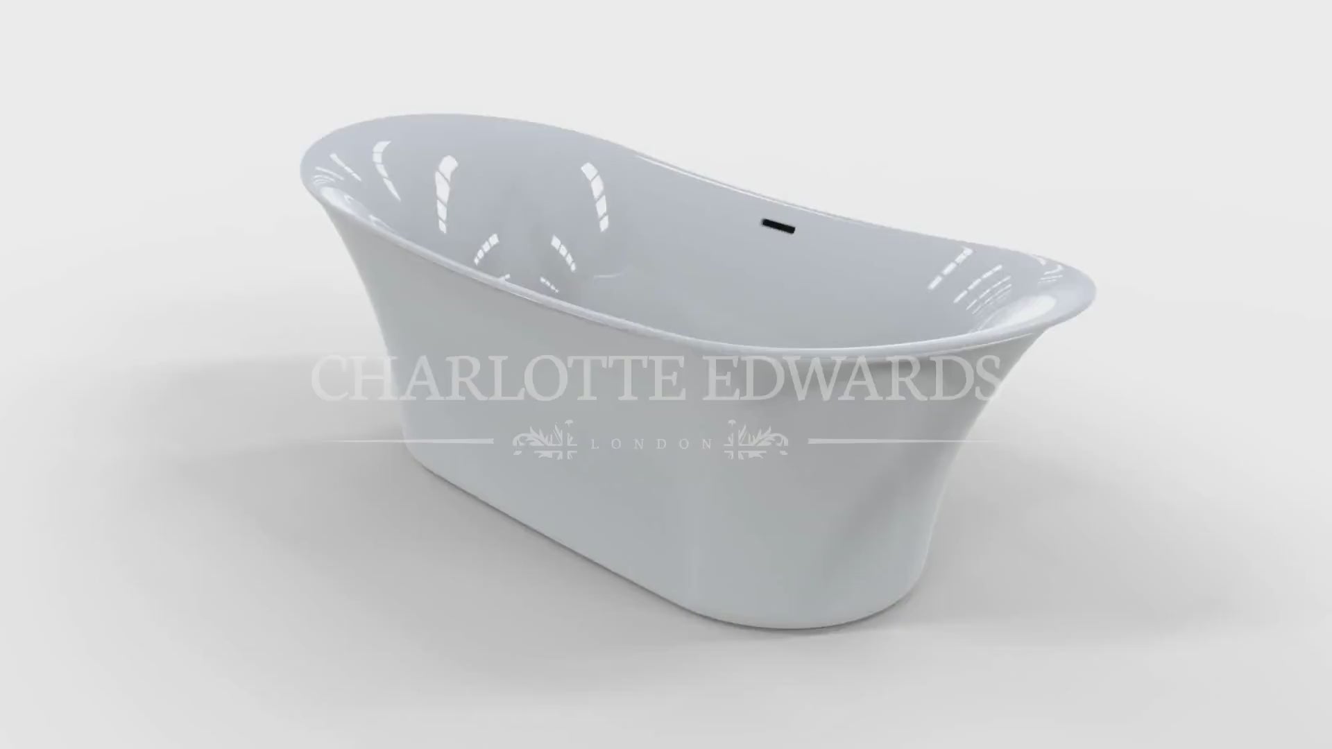 Charlotte Edwards ADMIRALTY Freestanding Bath Gloss White 1670 1800 video