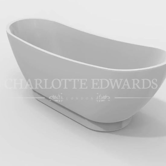 Charlotte Edwards Richmond Freestanding Bath Acrylic Gloss White video