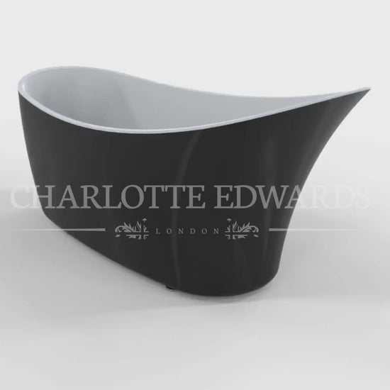 Charlotte Edwards Portobello Freestanding Bath Acrylic Gloss in Black