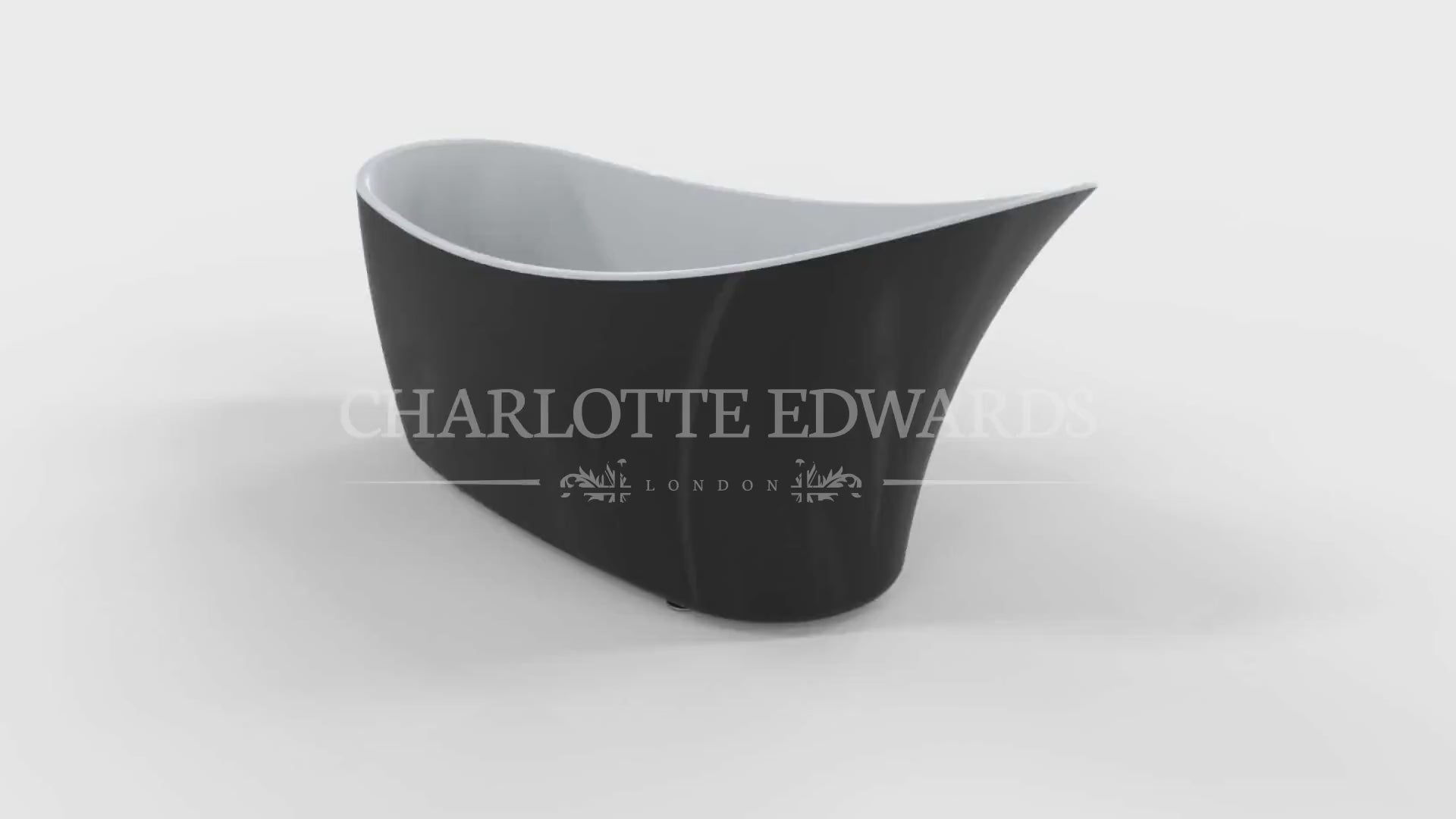 Charlotte Edwards Portobello Freestanding Bath Acrylic Gloss in Black