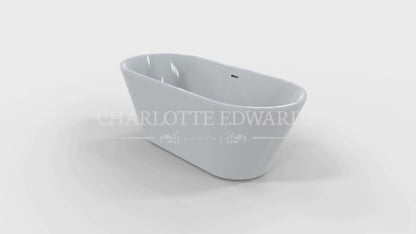 Charlotte Edwards Grosvenor Freestanding Double Ended Acrylic Bath Gloss White